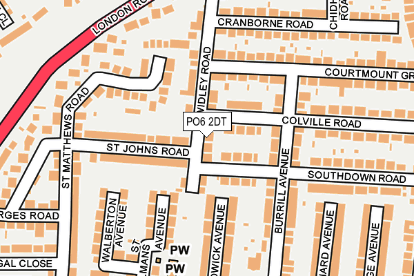 PO6 2DT map - OS OpenMap – Local (Ordnance Survey) PO6 2DT map - OS OpenMap – Local (Ordnance Survey)