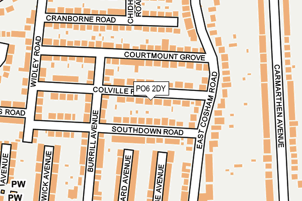 PO6 2DY map - OS OpenMap – Local (Ordnance Survey) PO6 2DY map - OS OpenMap – Local (Ordnance Survey)