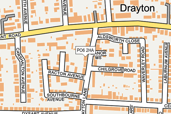 PO6 2HA map - OS OpenMap – Local (Ordnance Survey) PO6 2HA map - OS OpenMap – Local (Ordnance Survey)