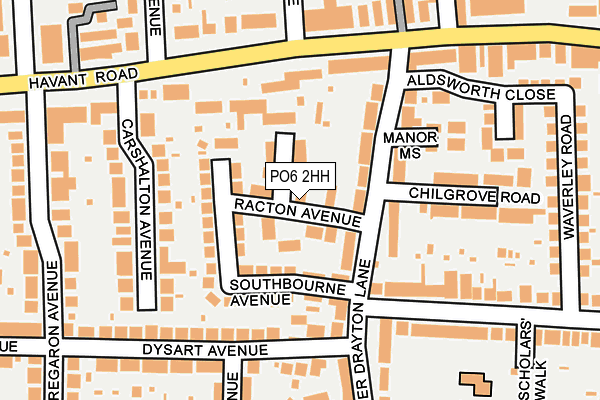 PO6 2HH map - OS OpenMap – Local (Ordnance Survey) PO6 2HH map - OS OpenMap – Local (Ordnance Survey)