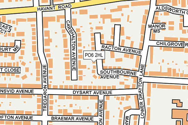 PO6 2HL map - OS OpenMap – Local (Ordnance Survey) PO6 2HL map - OS OpenMap – Local (Ordnance Survey)