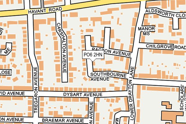 PO6 2HN map - OS OpenMap – Local (Ordnance Survey) PO6 2HN map - OS OpenMap – Local (Ordnance Survey)