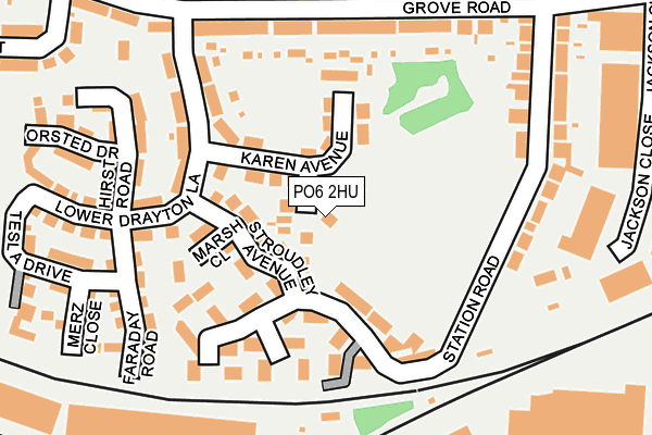 PO6 2HU map - OS OpenMap – Local (Ordnance Survey) PO6 2HU map - OS OpenMap – Local (Ordnance Survey)