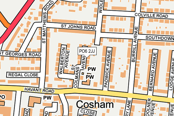 PO6 2JJ map - OS OpenMap – Local (Ordnance Survey) PO6 2JJ map - OS OpenMap – Local (Ordnance Survey)