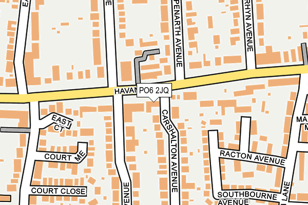 PO6 2JQ map - OS OpenMap – Local (Ordnance Survey) PO6 2JQ map - OS OpenMap – Local (Ordnance Survey)