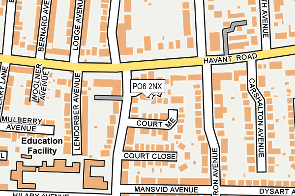 PO6 2NX map - OS OpenMap – Local (Ordnance Survey) PO6 2NX map - OS OpenMap – Local (Ordnance Survey)