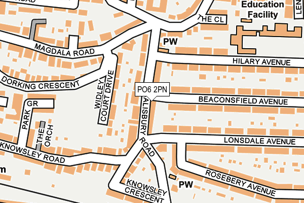 PO6 2PN map - OS OpenMap – Local (Ordnance Survey) PO6 2PN map - OS OpenMap – Local (Ordnance Survey)