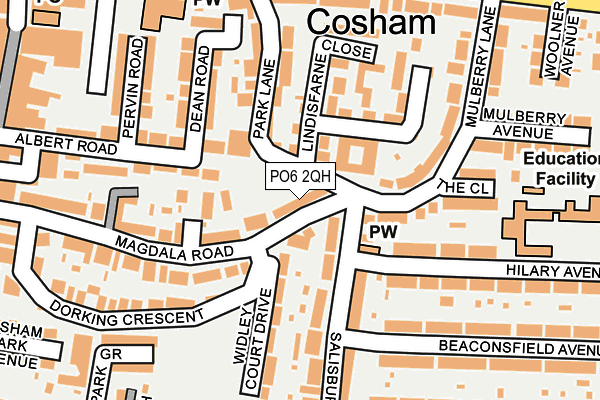 PO6 2QH map - OS OpenMap – Local (Ordnance Survey) PO6 2QH map - OS OpenMap – Local (Ordnance Survey)