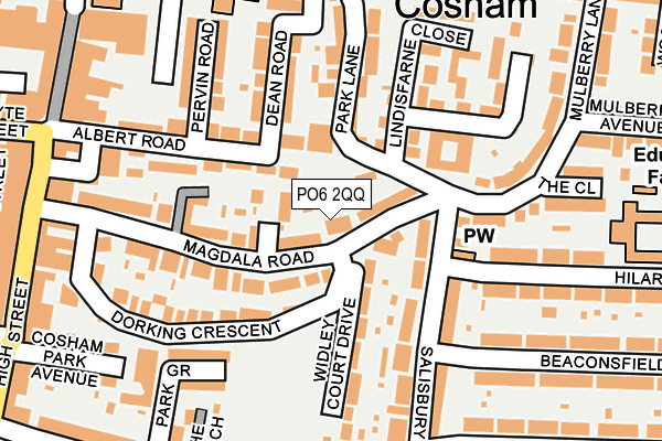 PO6 2QQ map - OS OpenMap – Local (Ordnance Survey)