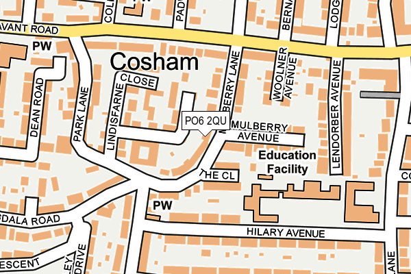 PO6 2QU map - OS OpenMap – Local (Ordnance Survey) PO6 2QU map - OS OpenMap – Local (Ordnance Survey)