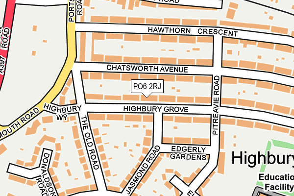PO6 2RJ map - OS OpenMap – Local (Ordnance Survey) PO6 2RJ map - OS OpenMap – Local (Ordnance Survey)