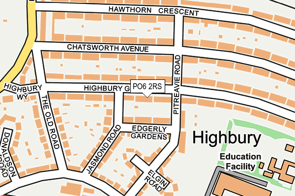 PO6 2RS map - OS OpenMap – Local (Ordnance Survey)