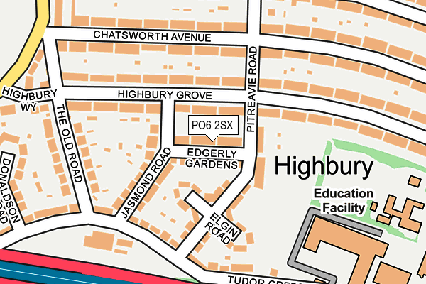 PO6 2SX map - OS OpenMap – Local (Ordnance Survey) PO6 2SX map - OS OpenMap – Local (Ordnance Survey)