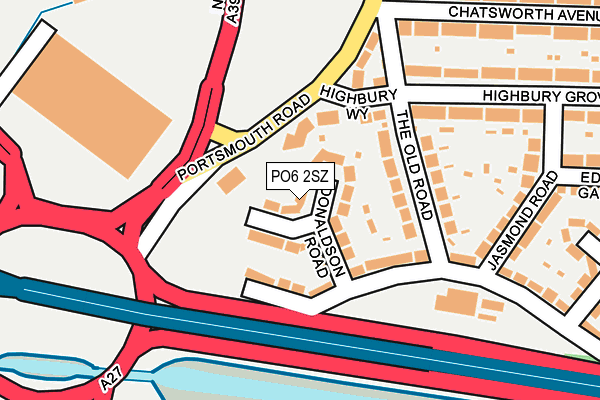 PO6 2SZ map - OS OpenMap – Local (Ordnance Survey) PO6 2SZ map - OS OpenMap – Local (Ordnance Survey)