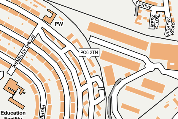 PO6 2TN map - OS OpenMap – Local (Ordnance Survey) PO6 2TN map - OS OpenMap – Local (Ordnance Survey)