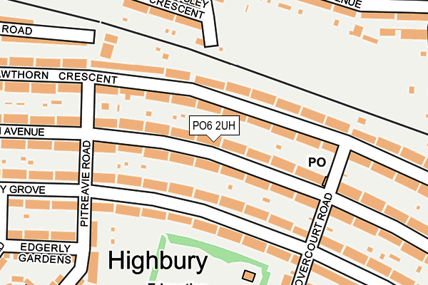 PO6 2UH map - OS OpenMap – Local (Ordnance Survey) PO6 2UH map - OS OpenMap – Local (Ordnance Survey)
