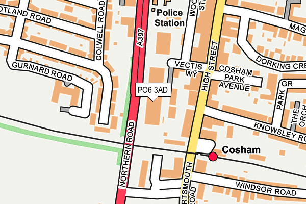 PO6 3AD map - OS OpenMap – Local (Ordnance Survey) PO6 3AD map - OS OpenMap – Local (Ordnance Survey)