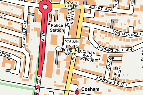 PO6 3AN map - OS OpenMap – Local (Ordnance Survey) PO6 3AN map - OS OpenMap – Local (Ordnance Survey)