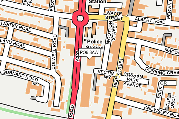 PO6 3AW map - OS OpenMap – Local (Ordnance Survey) PO6 3AW map - OS OpenMap – Local (Ordnance Survey)