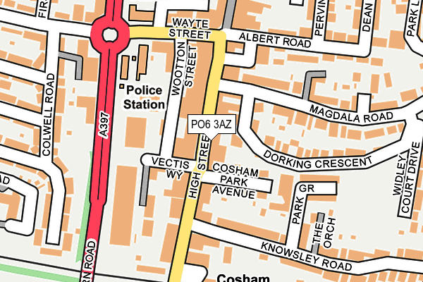 PO6 3AZ map - OS OpenMap – Local (Ordnance Survey) PO6 3AZ map - OS OpenMap – Local (Ordnance Survey)