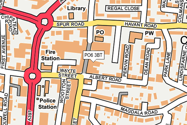 PO6 3BT map - OS OpenMap – Local (Ordnance Survey) PO6 3BT map - OS OpenMap – Local (Ordnance Survey)