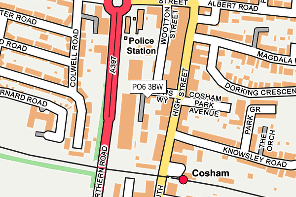 PO6 3BW map - OS OpenMap – Local (Ordnance Survey) PO6 3BW map - OS OpenMap – Local (Ordnance Survey)