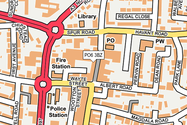 PO6 3BZ map - OS OpenMap – Local (Ordnance Survey) PO6 3BZ map - OS OpenMap – Local (Ordnance Survey)