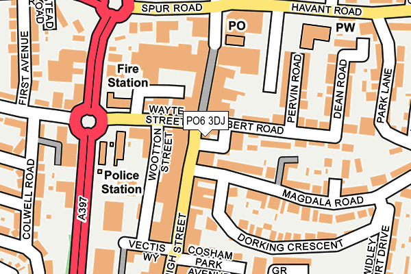 PO6 3DJ map - OS OpenMap – Local (Ordnance Survey) PO6 3DJ map - OS OpenMap – Local (Ordnance Survey)