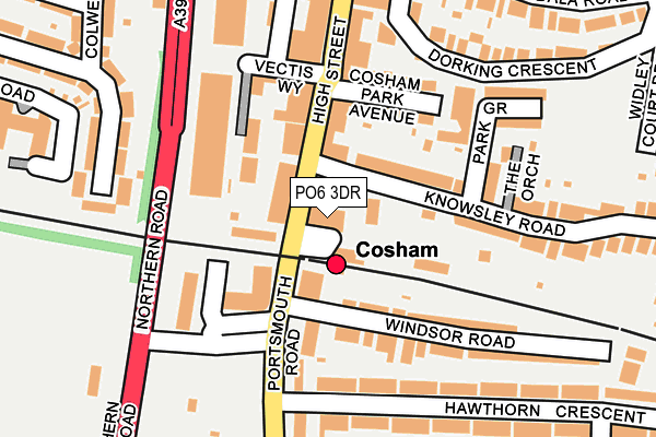 PO6 3DR map - OS OpenMap – Local (Ordnance Survey) PO6 3DR map - OS OpenMap – Local (Ordnance Survey)