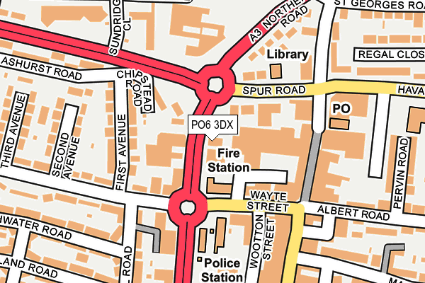PO6 3DX map - OS OpenMap – Local (Ordnance Survey) PO6 3DX map - OS OpenMap – Local (Ordnance Survey)
