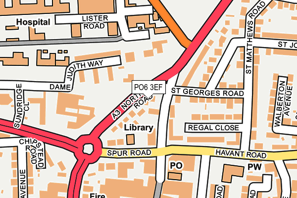 PO6 3EF map - OS OpenMap – Local (Ordnance Survey) PO6 3EF map - OS OpenMap – Local (Ordnance Survey)