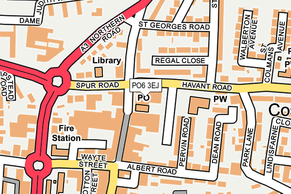 PO6 3EJ map - OS OpenMap – Local (Ordnance Survey) PO6 3EJ map - OS OpenMap – Local (Ordnance Survey)