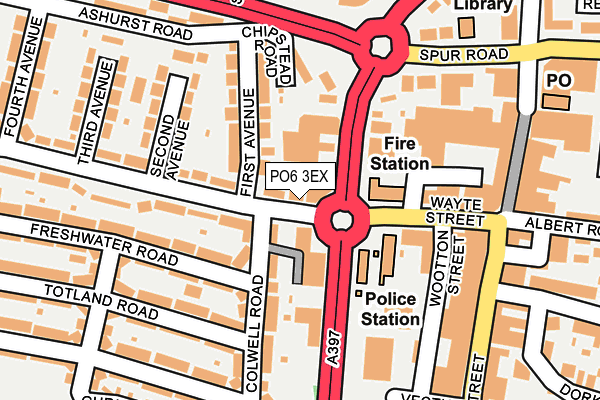 PO6 3EX map - OS OpenMap – Local (Ordnance Survey) PO6 3EX map - OS OpenMap – Local (Ordnance Survey)
