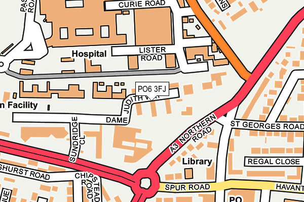 PO6 3FJ map - OS OpenMap – Local (Ordnance Survey) PO6 3FJ map - OS OpenMap – Local (Ordnance Survey)