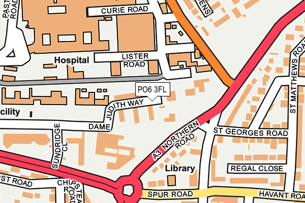 PO6 3FL map - OS OpenMap – Local (Ordnance Survey) PO6 3FL map - OS OpenMap – Local (Ordnance Survey)