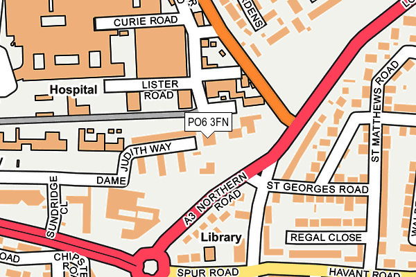 PO6 3FN map - OS OpenMap – Local (Ordnance Survey) PO6 3FN map - OS OpenMap – Local (Ordnance Survey)