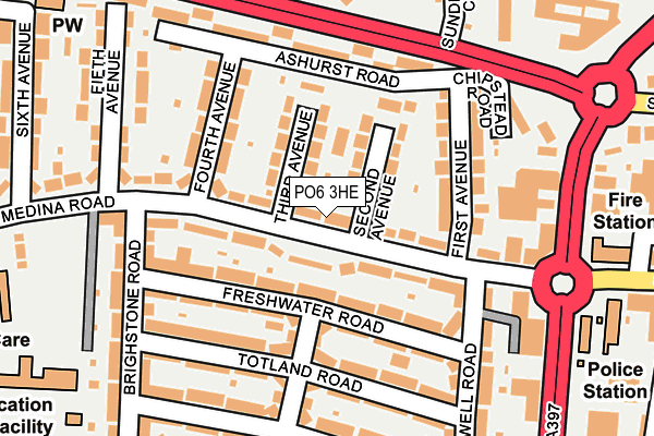 PO6 3HE map - OS OpenMap – Local (Ordnance Survey) PO6 3HE map - OS OpenMap – Local (Ordnance Survey)