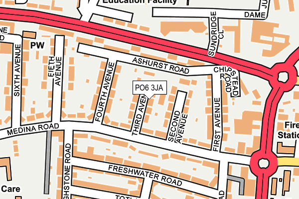 PO6 3JA map - OS OpenMap – Local (Ordnance Survey) PO6 3JA map - OS OpenMap – Local (Ordnance Survey)