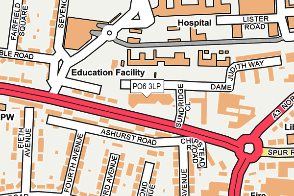 PO6 3LP map - OS OpenMap – Local (Ordnance Survey) PO6 3LP map - OS OpenMap – Local (Ordnance Survey)