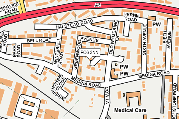 PO6 3NN map - OS OpenMap – Local (Ordnance Survey) PO6 3NN map - OS OpenMap – Local (Ordnance Survey)