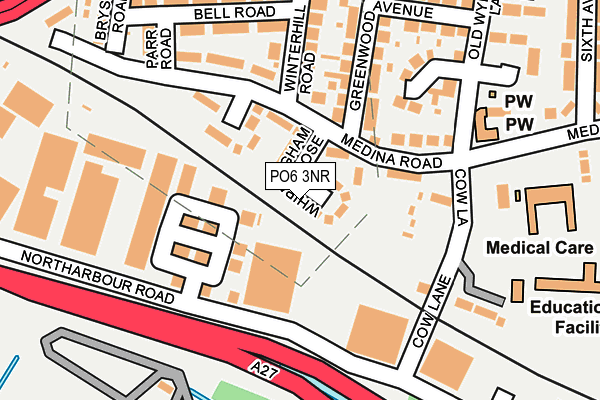 PO6 3NR map - OS OpenMap – Local (Ordnance Survey) PO6 3NR map - OS OpenMap – Local (Ordnance Survey)