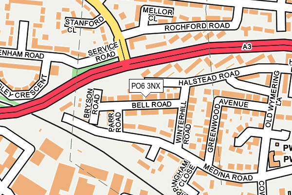 PO6 3NX map - OS OpenMap – Local (Ordnance Survey) PO6 3NX map - OS OpenMap – Local (Ordnance Survey)