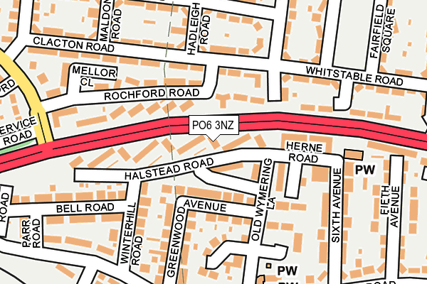 PO6 3NZ map - OS OpenMap – Local (Ordnance Survey) PO6 3NZ map - OS OpenMap – Local (Ordnance Survey)