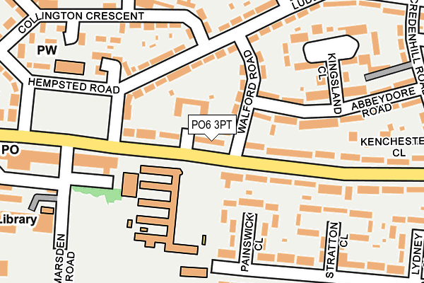 PO6 3PT map - OS OpenMap – Local (Ordnance Survey) PO6 3PT map - OS OpenMap – Local (Ordnance Survey)