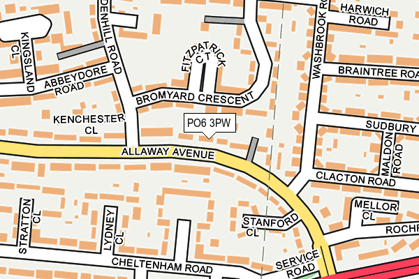 PO6 3PW map - OS OpenMap – Local (Ordnance Survey) PO6 3PW map - OS OpenMap – Local (Ordnance Survey)