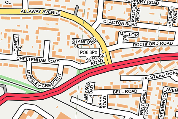 PO6 3PX map - OS OpenMap – Local (Ordnance Survey) PO6 3PX map - OS OpenMap – Local (Ordnance Survey)