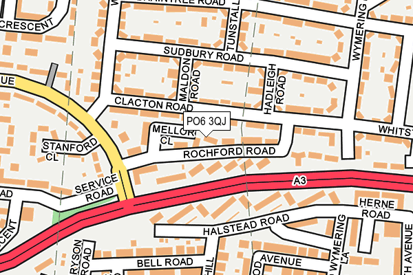PO6 3QJ map - OS OpenMap – Local (Ordnance Survey) PO6 3QJ map - OS OpenMap – Local (Ordnance Survey)