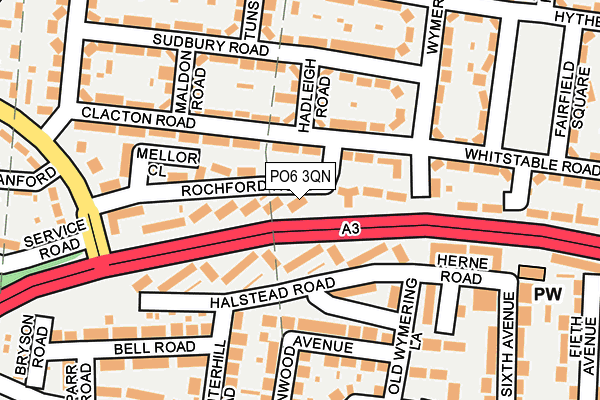 PO6 3QN map - OS OpenMap – Local (Ordnance Survey) PO6 3QN map - OS OpenMap – Local (Ordnance Survey)