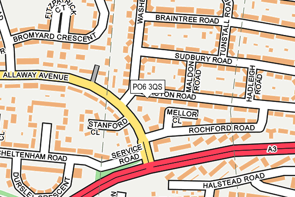 PO6 3QS map - OS OpenMap – Local (Ordnance Survey) PO6 3QS map - OS OpenMap – Local (Ordnance Survey)