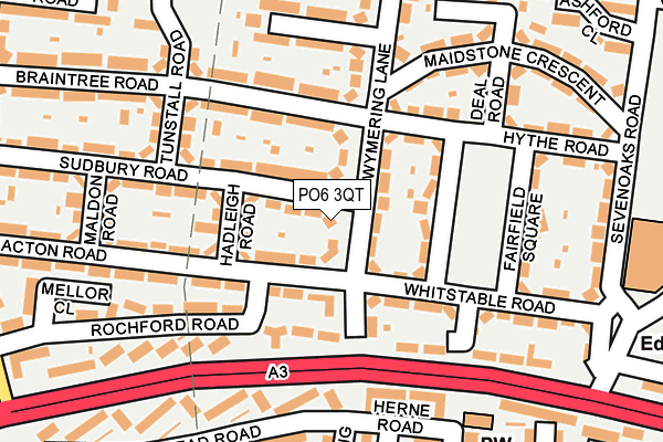 PO6 3QT map - OS OpenMap – Local (Ordnance Survey) PO6 3QT map - OS OpenMap – Local (Ordnance Survey)
